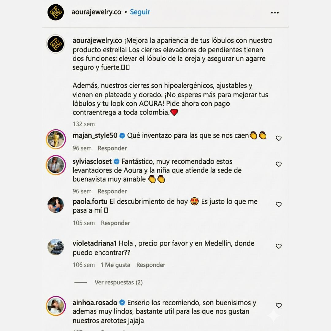 Levantadores de aretes Aoura®